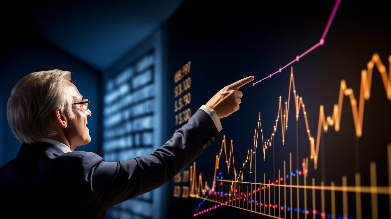 A business leader mapping a clear upward direction